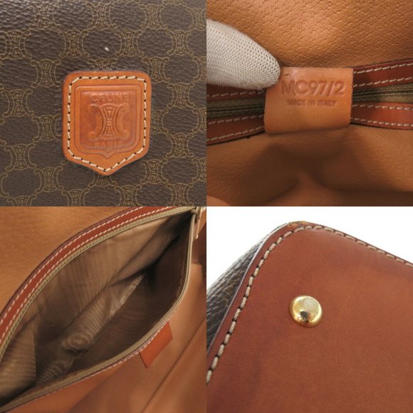 Celine Macadam PVC Leather Brown Handbag 1242CELINE - Picture 9 of 9